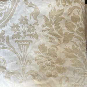 Ivory patterned curtain panels